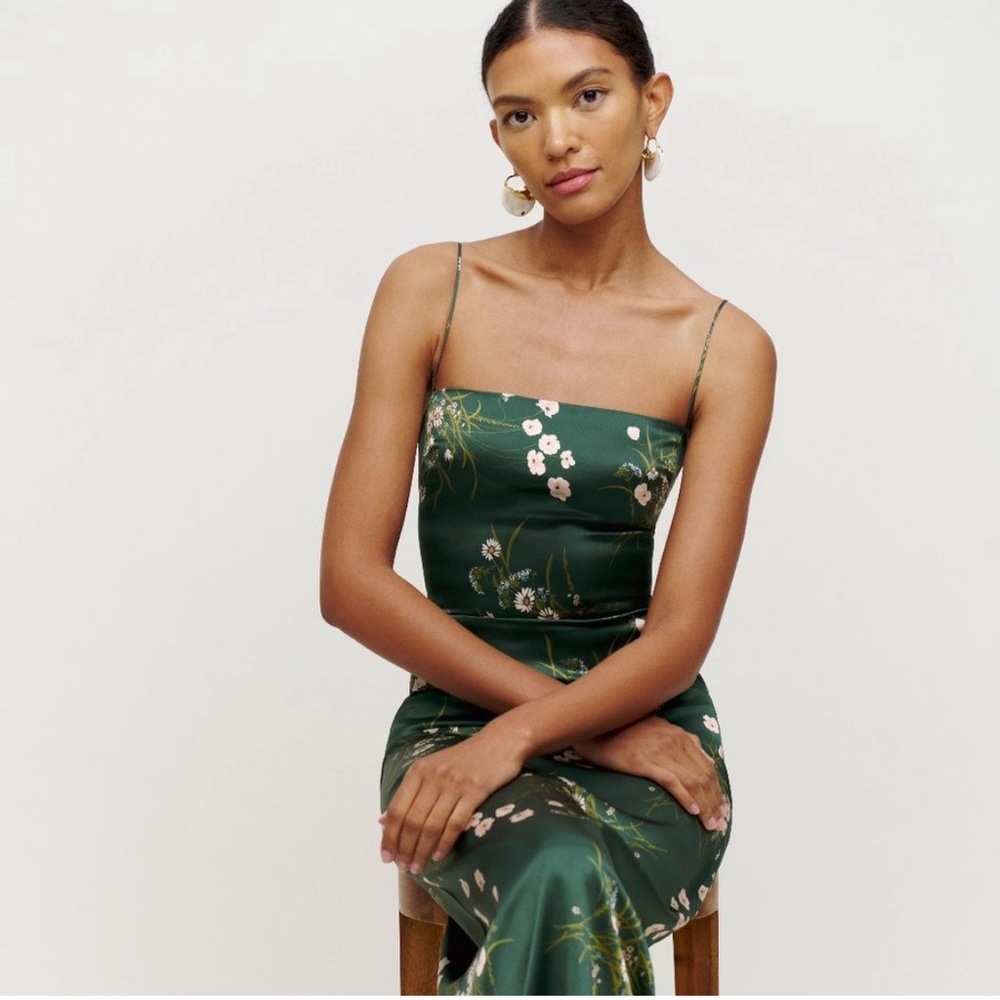 Reformation Silk Frankie Dress in Buena - Picture 8 of 9